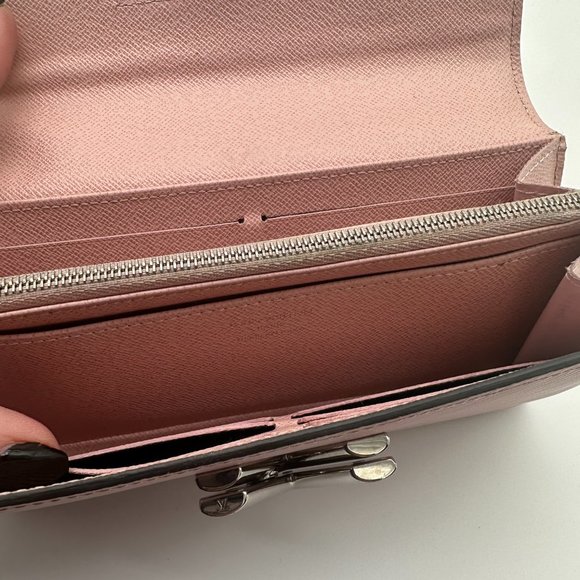 LOUIS VUITTON Epi Portefeuille Twist  Long Wallet Pink with LV Dustbag - Picture 4 of 8